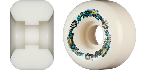 Powell Peralta Dragons 97A - V6 Symmetrical Shape - Medium Ride Patch - 56mm x 36mm 97A V6 Skateboard Wheels 4pk