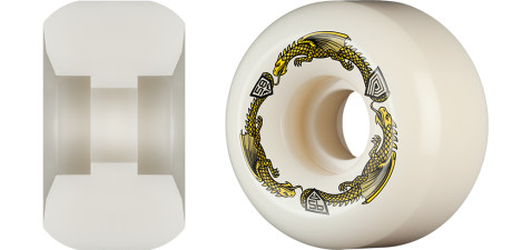 Powell Peralta Dragons 95A - Ratbone II Symmetrical Shape - Narrow Ride Patch - 58mm x 33mm 95A Ratbone II Skateboard Wheels 4pk