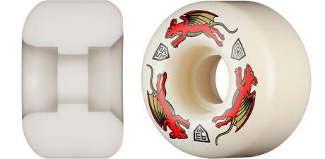 Powell Peralta Nano Rats 93A - AV4 Asymmetrical Shape - Medium Ride Patch - 52mm x 34mm 93A AV4 Skateboard Wheels 4pk