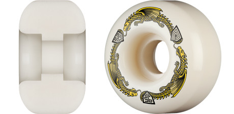 Powell Peralta Dragons 95A - V1 Symmetrical Shape - Narrow Ride Patch - 52mm x 31mm 95A V1 Skateboard Wheels 4pk