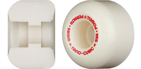 Powell Peralta Nano-Cubic 93A - Asymmetrical Shape - Wide Ride Patch - Offset Bearing - 58mm x 37mm 93A Skateboard Wheels 4pk