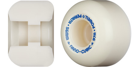 Powell Peralta Nano-Cubic 97A - Asymmetrical Shape - Wide Ride Patch - Offset Bearing - 56mm x 37mm 93A Skateboard Wheels 4pk