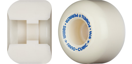 Powell Peralta Nano-Cubic 97A - Asymmetrical Shape - Wide Ride Patch - Offset Bearing - 58mm x 37mm 97A Skateboard Wheels 4pk