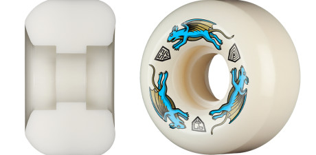 Powell Peralta Nano Rats 97A - AV5 Asymmetrical Shape - Narrow Ride Patch - 52mm x 30mm 97A AV5 Skateboard Wheels 4pk