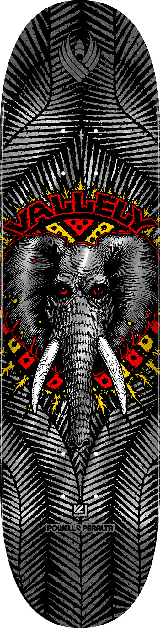 Powell Peralta FLIGHT Mike Vallely Elephant Silver Foil Skateboard