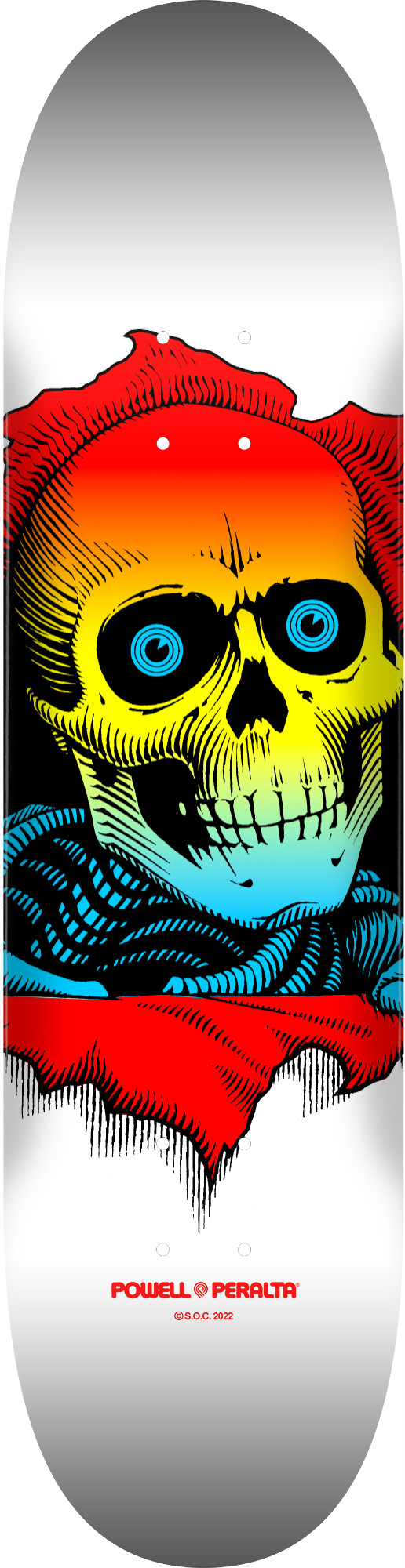 Powell Peralta Ripper Skateboard Deck Yellow Fade / White - Shape