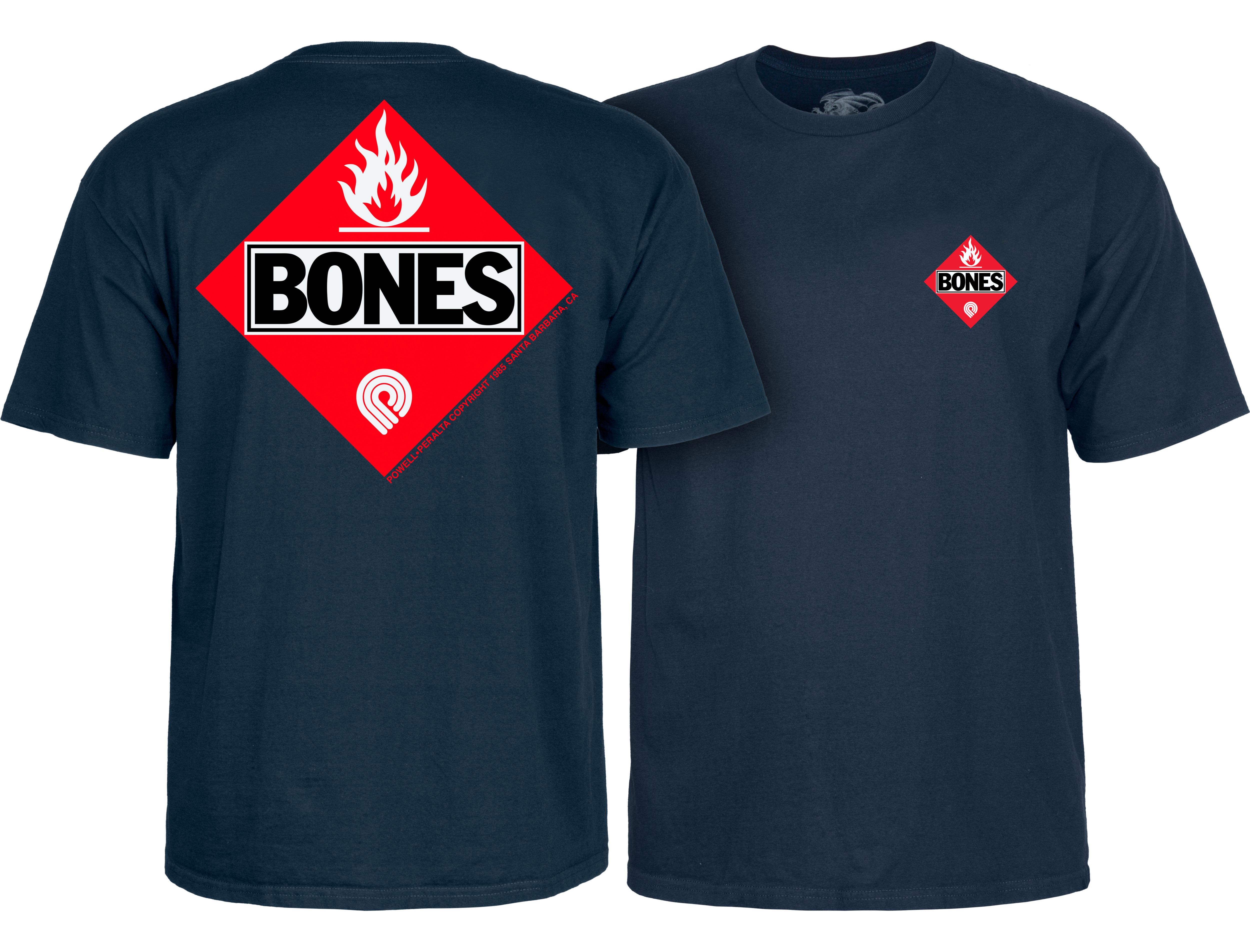 Powell Peralta Flamable Navy T-shirt - Skate One