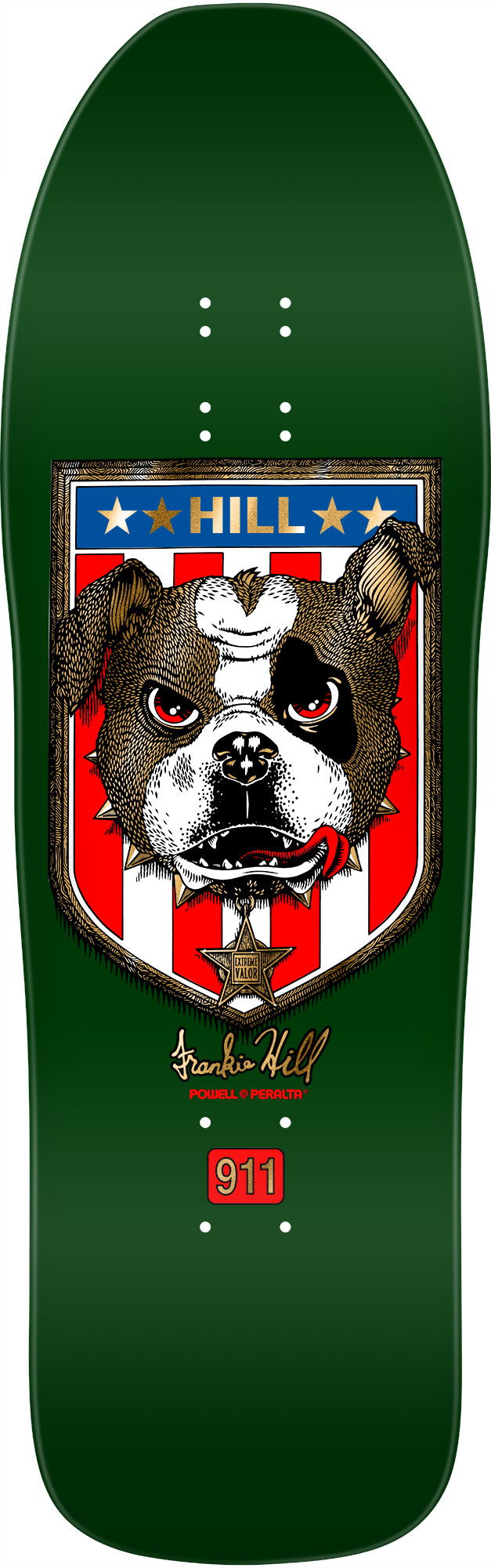 Powell Peralta Frankie Hill Bulldog Reissue Skateboard Deck Green