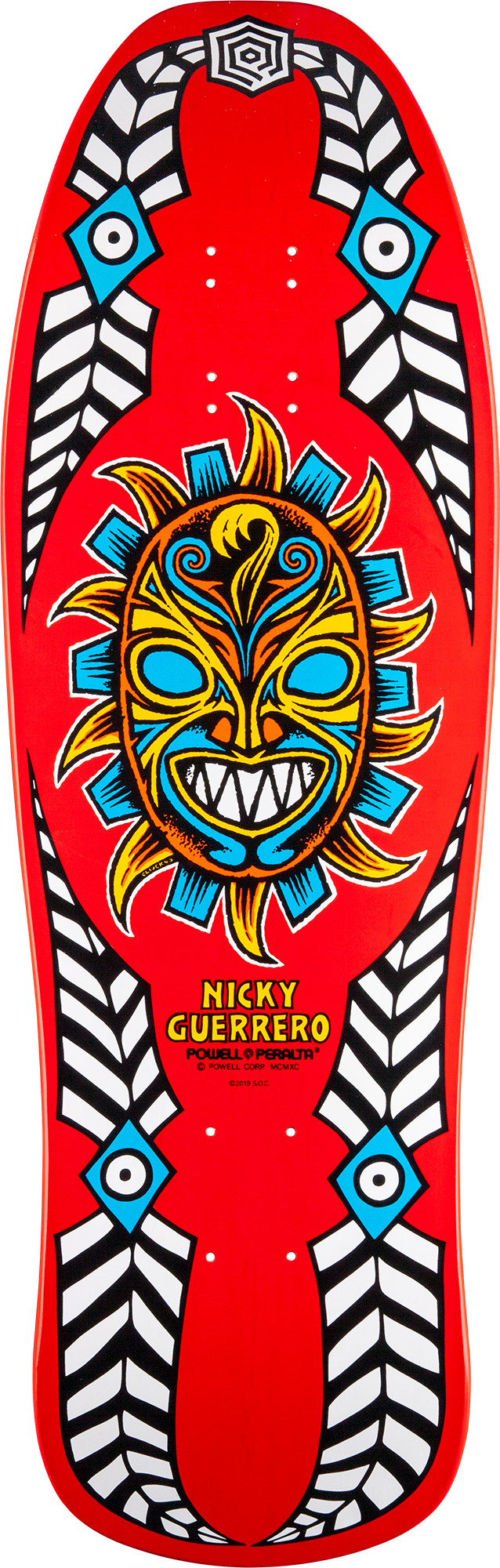 Powell Peralta Guerrero Mask Skateboard Deck Red - 10 x 31.75