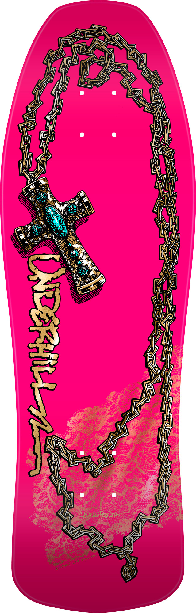 Powell Peralta Ray Underhill Cross Reissue Skateboard Deck Pink