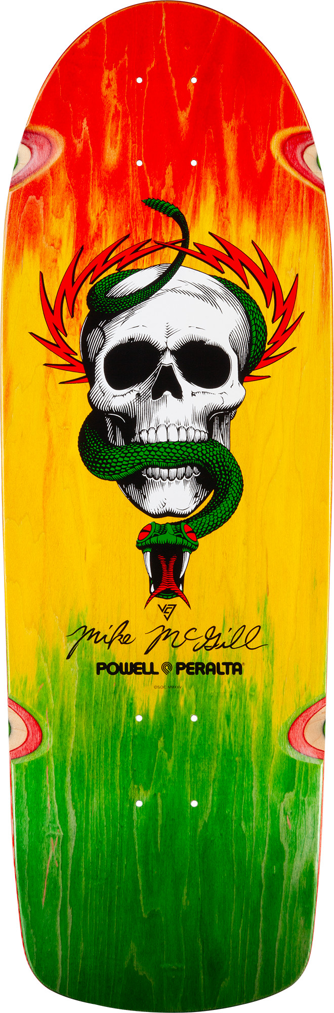 Powell Peralta Mike McGill Skull & Snake Skateboard Deck Rasta