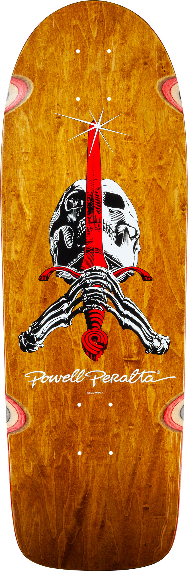 Powell Peralta OG Skull & Sword Reissue Skateboard Deck Honey