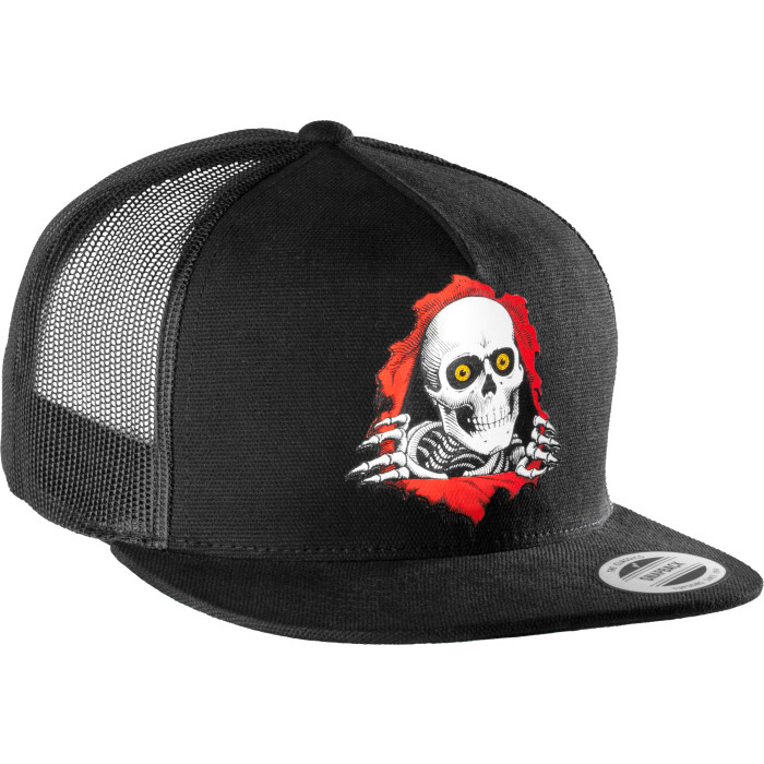 Powell Peralta Ripper Mesh Snap Back Cap - Black - Skate One