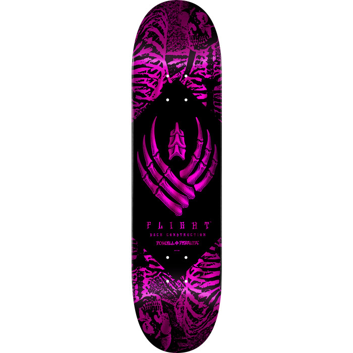 Powell Peralta FLIGHT 8.0インチデッキ Powell Peralta Skeleton Foil Pink FLIGHT® Skateboard Deck - 8