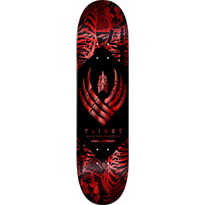 Powell Peralta Skeleton Red Foil FLIGHT Skateboard Deck - 8.38