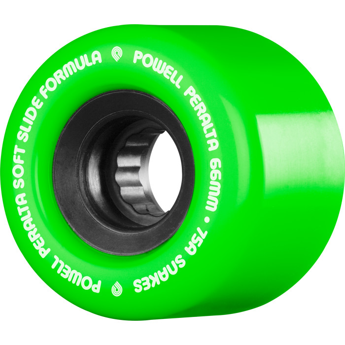 POWELL PERALTA SNAKES 66mm 75A ウィール Powell Peralta Snakes Skateboard Wheels 66mm 75a 4pk Green - Skate One