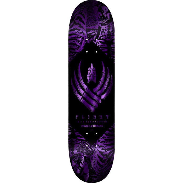 Powell Peralta Skeleton Purple Foil FLIGHT BLEM Skateboard Deck