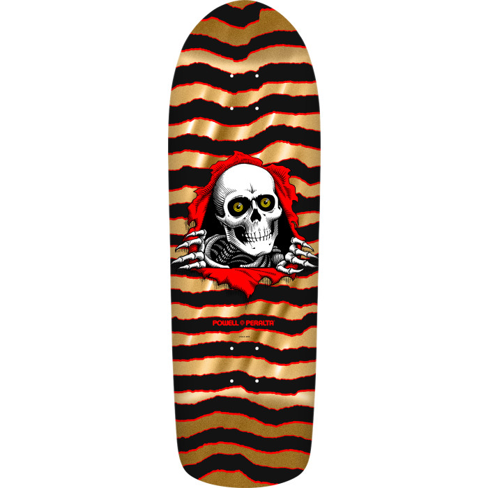 Powell Peralta Old School Ripper Skateboard Deck Gold Foil - 9.89