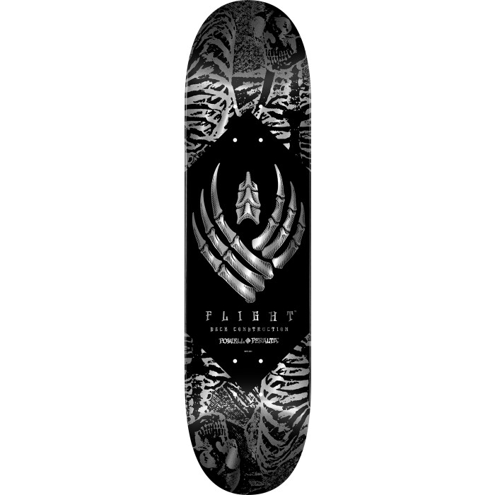 スケートボード　POWELL PERALTA FLIGHT LIGHT 8.0 Powell Peralta Skeleton Silver Foil FLIGHT Skateboard Deck - 8.25