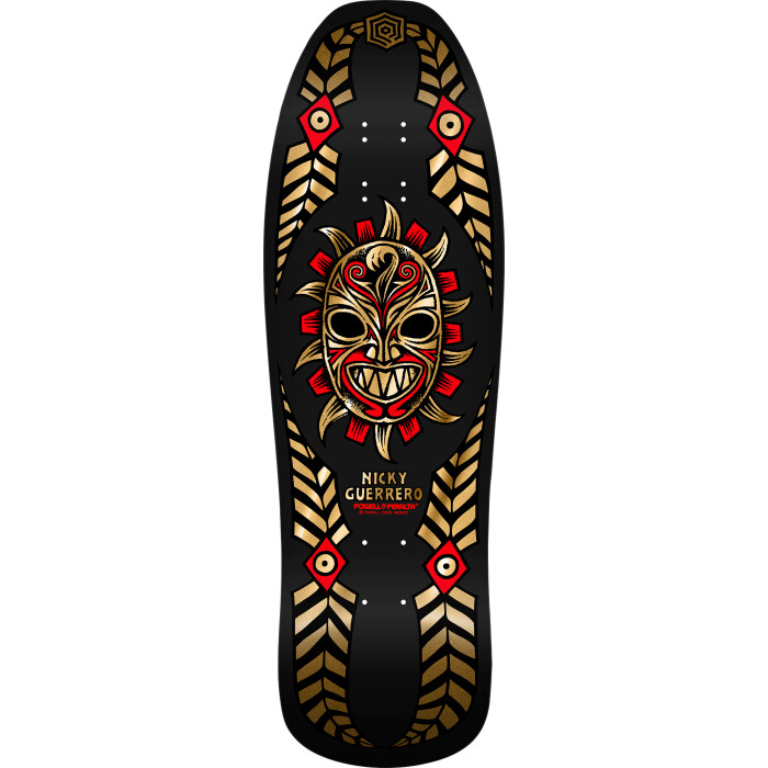 Powell Peralta Nicky Guerrero Mask Skateboard Deck Black / Gold