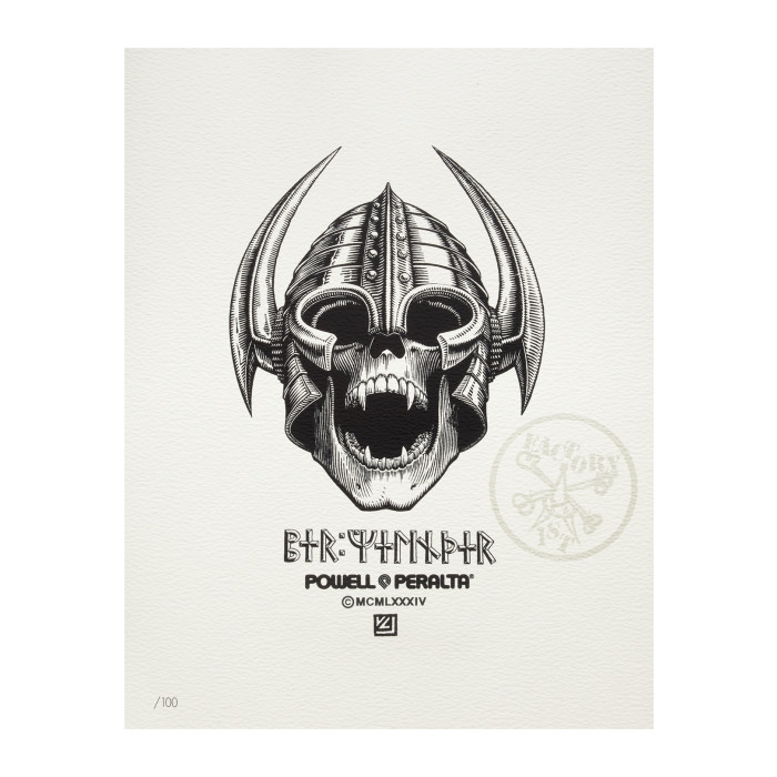 Powell Peralta Welinder Nordic Skull Art Giclee Print 8 x 10