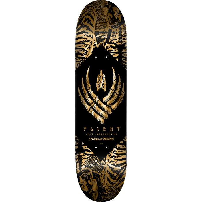 Powell Peralta Skeleton Gold Foil FLIGHT BLEM Skateboard Deck