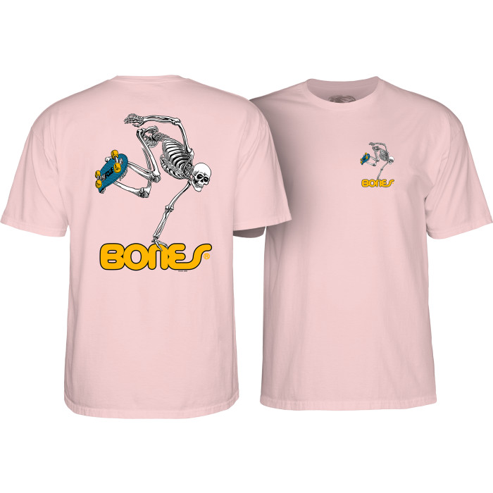 Powell Peralta Skateboarding Skeleton YOUTH T-shirt - Light Pink