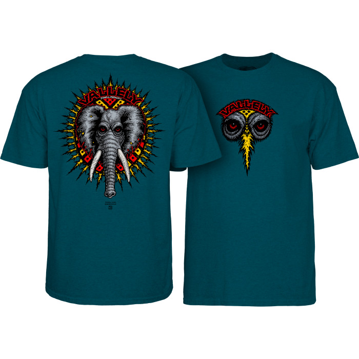 Powell Peralta Mike Vallely Elephant T-Shirt Midnight Teal - Skate One