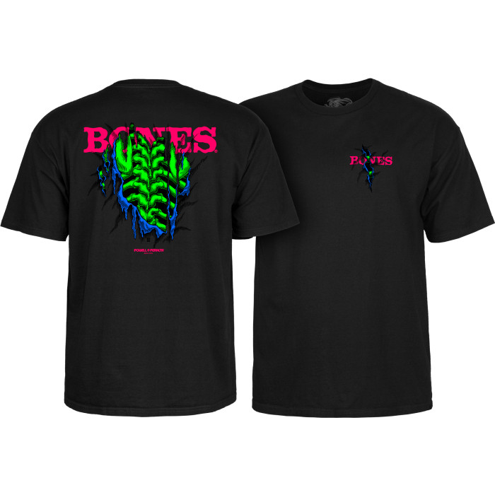 Powell Peralta Shred T-Shirt Blacklight Black - Skate One