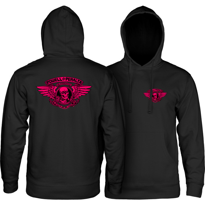 Powell Peralta Winged Ripper Hooded Sweatshirt Mid Weight Pink Powell Peralta Winged Ripper Hooded Sweatshirt Mid Weight Pink