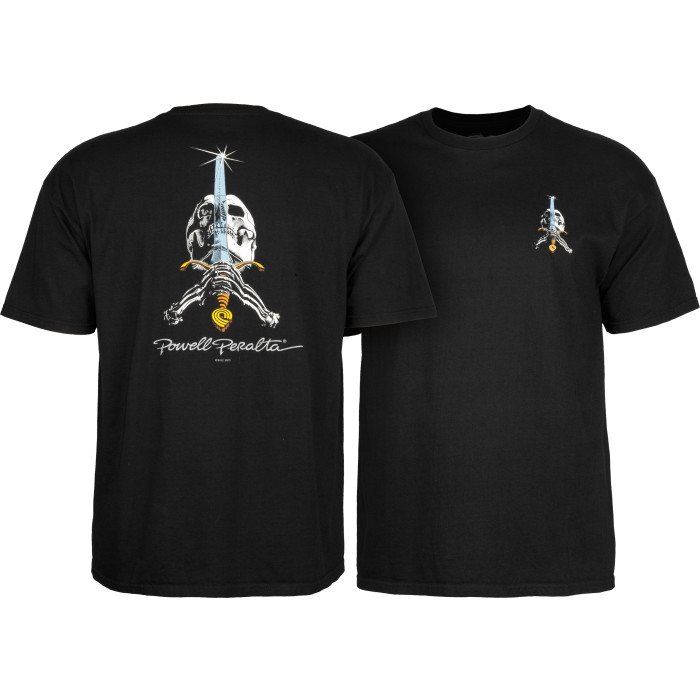 Powell Peralta Skull & Sword T-shirt - Black - Skate One