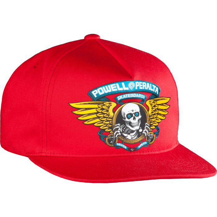 Powell Peralta Winged Ripper Snap Back Cap Red - Skate One