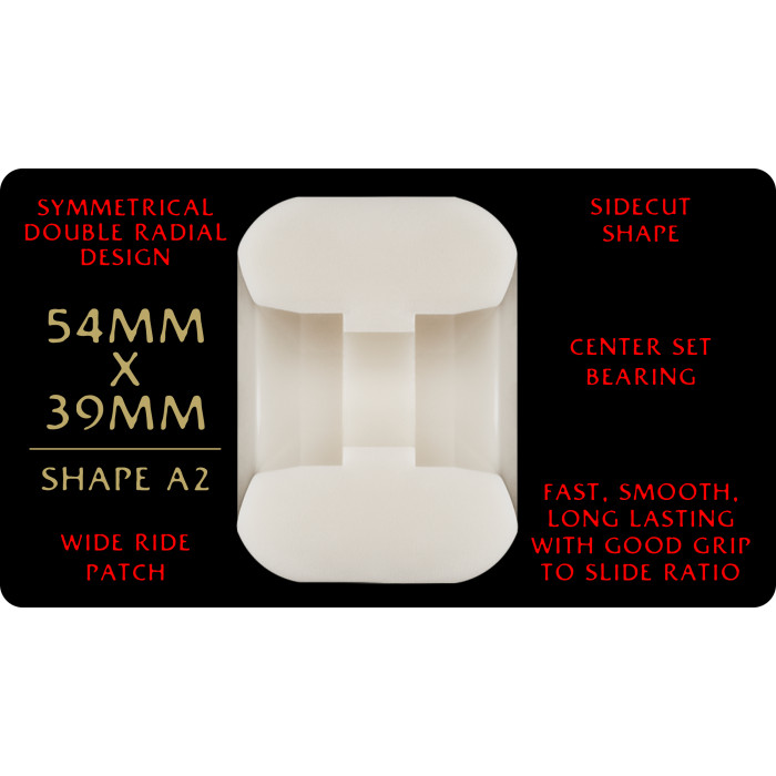 Powell Peralta Dragons 93A - A2 Symmetrical Shape - Wide Ride Patch - 54mm x 39mm 93A A2 Skateboard Wheels 4pk