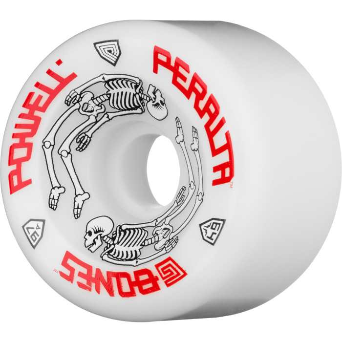 Powell Peralta G-Bones Skateboard Wheels 64mm 97a - White (4 pack