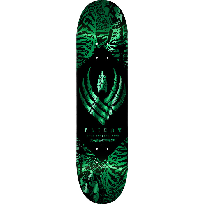 Powell Peralta Skeleton Foil Teal FLIGHT® BLEM Skateboard Deck