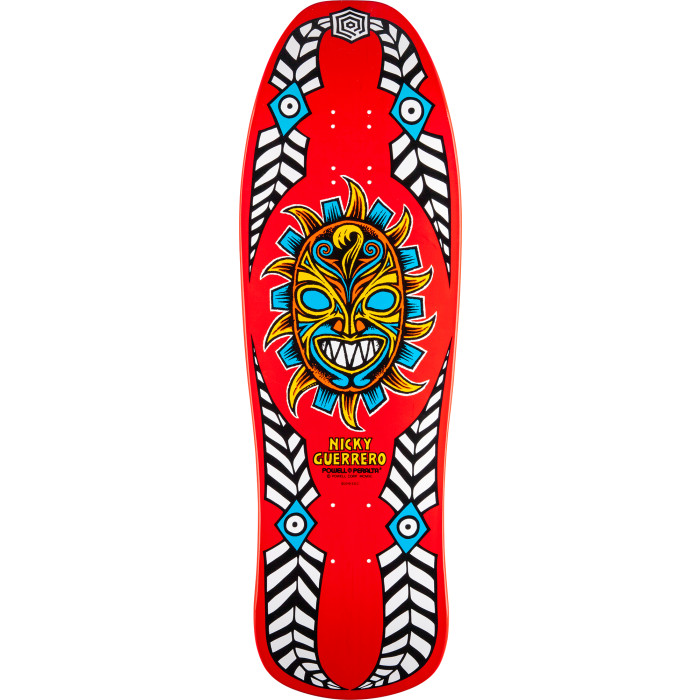 Powell Peralta Guerrero Mask Skateboard Deck Red - 10 x 31.75