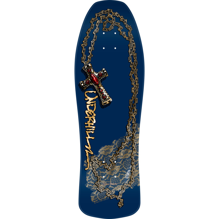 Powell Peralta Ray Underhill Cross Reissue Skateboard Deck Navy