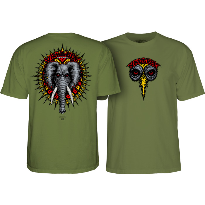 Powell Peralta Mike Vallely Elephant T-Shirt Military Green Powell Peralta Mike Vallely Elephant T-Shirt Military Green