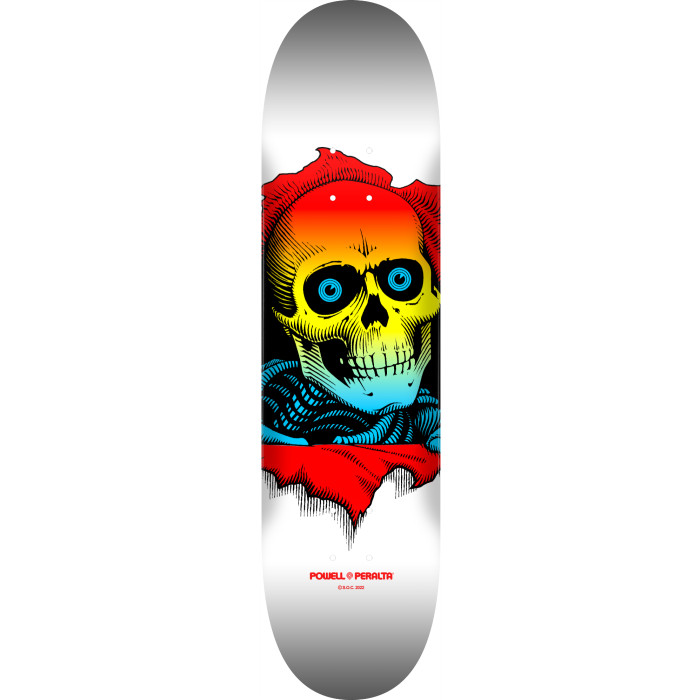 Powell Peralta Ripper Skateboard Deck Yellow Fade / White - Shape