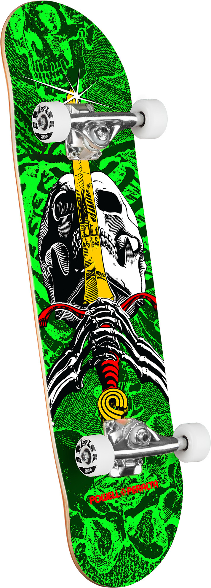 Powell Peralta Skull & Sword Birch Complete Skateboard Green - 8 X