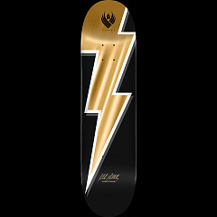 Powell Peralta Mike Vallely Lightning Bolt FLIGHT BLEM Skateboard Deck Gold Foil - 8.5 x 32.08