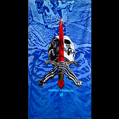 Powell Peralta Skull & Sword Beach Towel Blue Fade