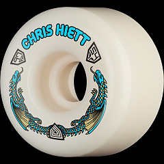 Powell Peralta Chris Hiett Pro 97A - V7 Symmetrical Shape - Medium Ride Patch - 54mm x 34mm 97A V7 Skateboard Wheels 4pk