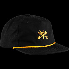 BONES WHEELS 5 Panel Twill Hat Vato Noir Blk