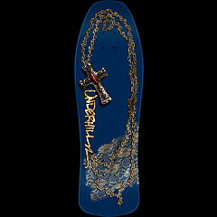 Powell Peralta Ray Underhill Cross Reissue Skateboard Deck Navy / Gold Foil - 9.9 x 31.5